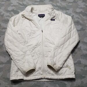 Patagonia Nano Jacket Kids‎ Girls 2XL White Full Zip Outdoors